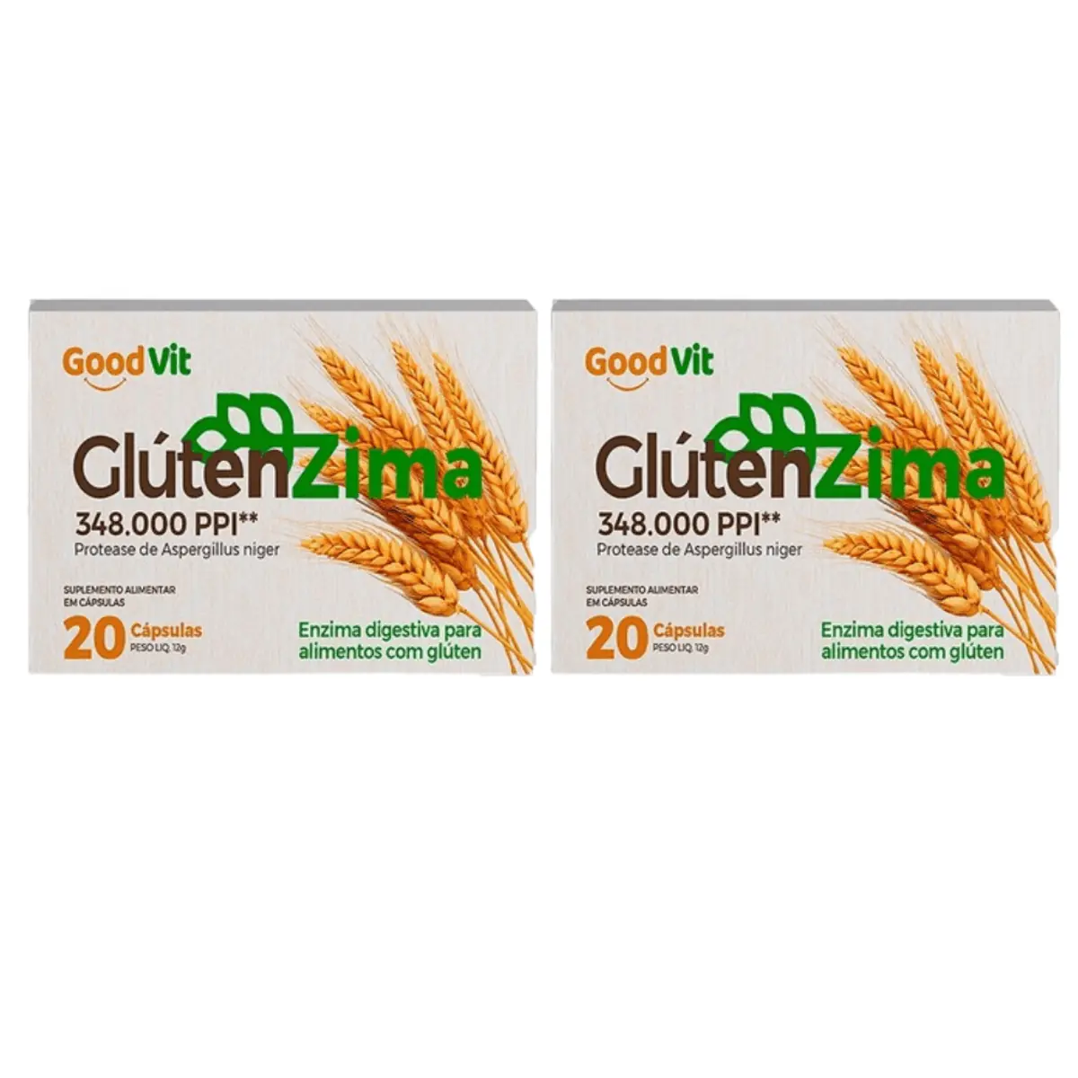 Kit C/2 Glútenzima C/20 Cápsulas - Good Vit