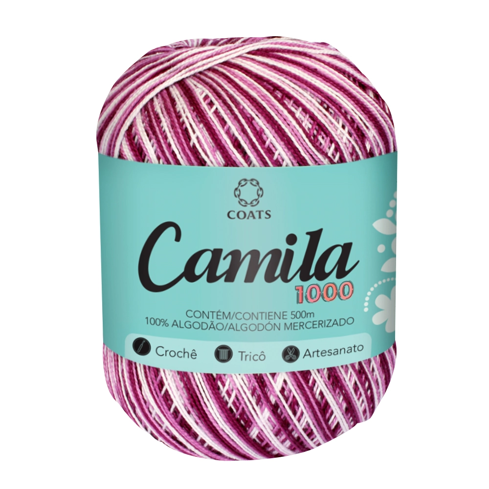 Linha Algodão Mercer Camila Vinho/rosa