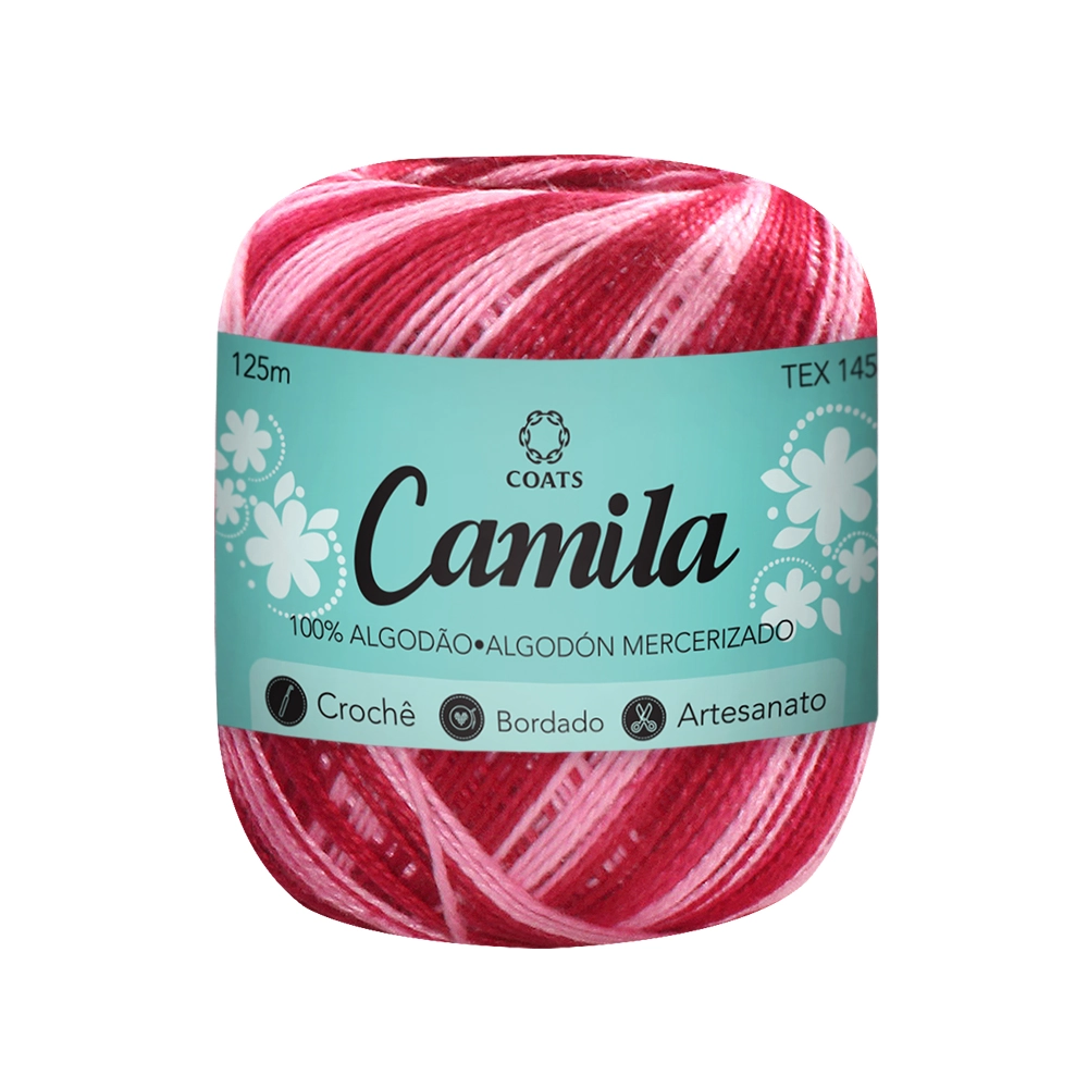Linha Algodão Mercer Camila Vinho/rosa 05046