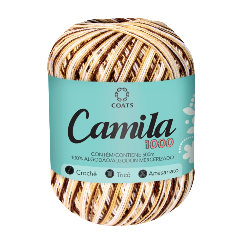 Linha Algodão Mercer Camila Marrom/bege
