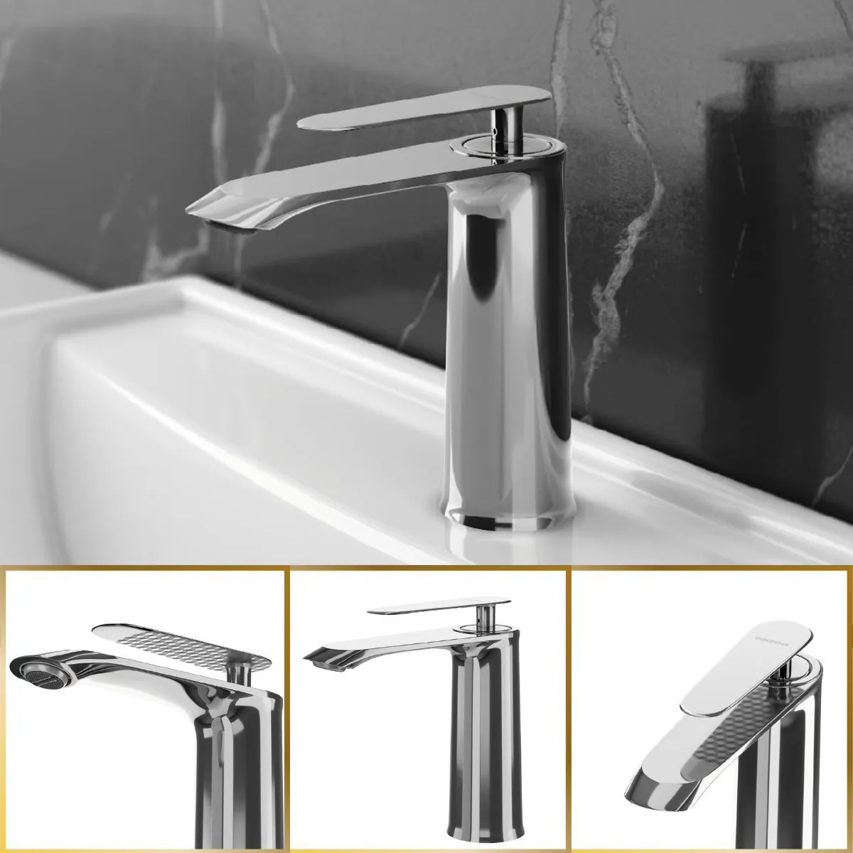 Torneira Para Banheiro Misturador 100% Metal Premium Moscou Cromado