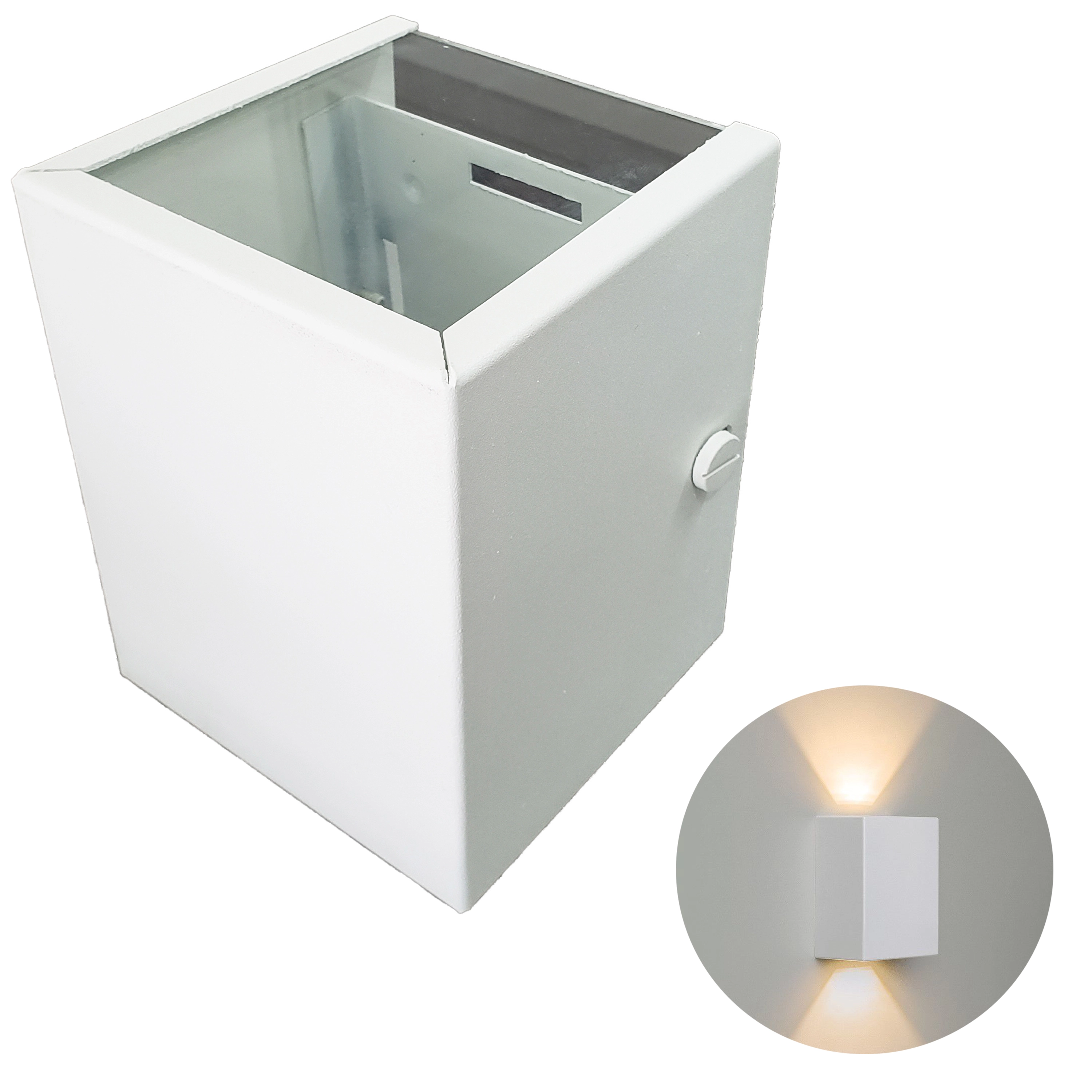 Arandela Externa De Parede Com 2 Focos Branca Soquete G9 Halopin Minimalista