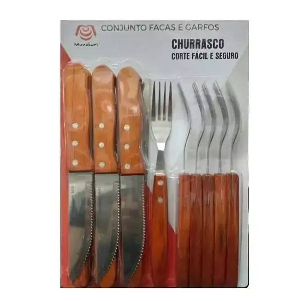 Kit para Churrasco 12 Peças Mundiart BA0031