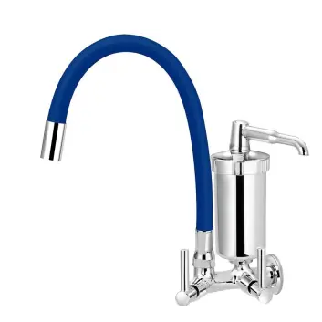 Torneira Cozinha Com Filtro Parede 1/4 Volta + 2 Refil Extra Gourmet Azul Casagrande Mundial