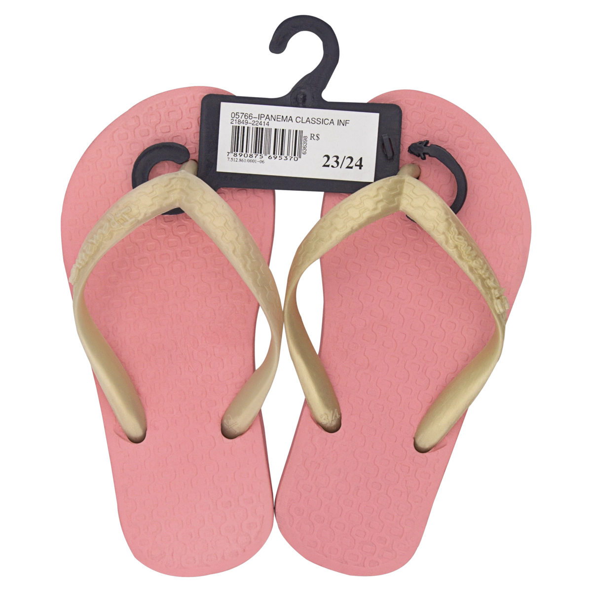 Sandália Infantil Rosa E Dourada Clássica Ipanema N 23/24
