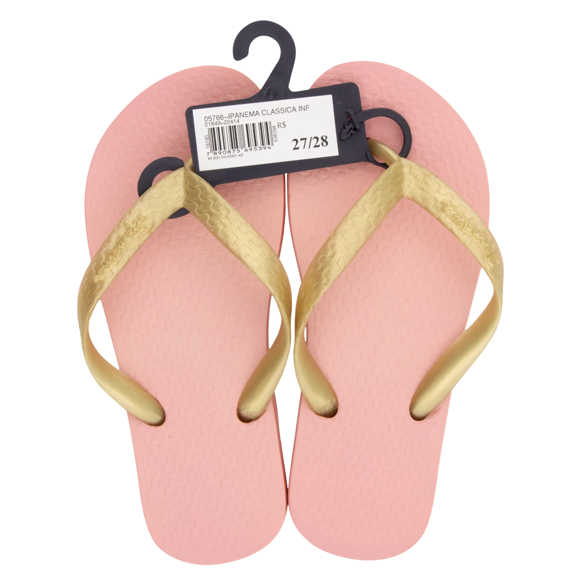 Sandália Infantil Rosa E Dourada Clássica Ipanema N 27/28
