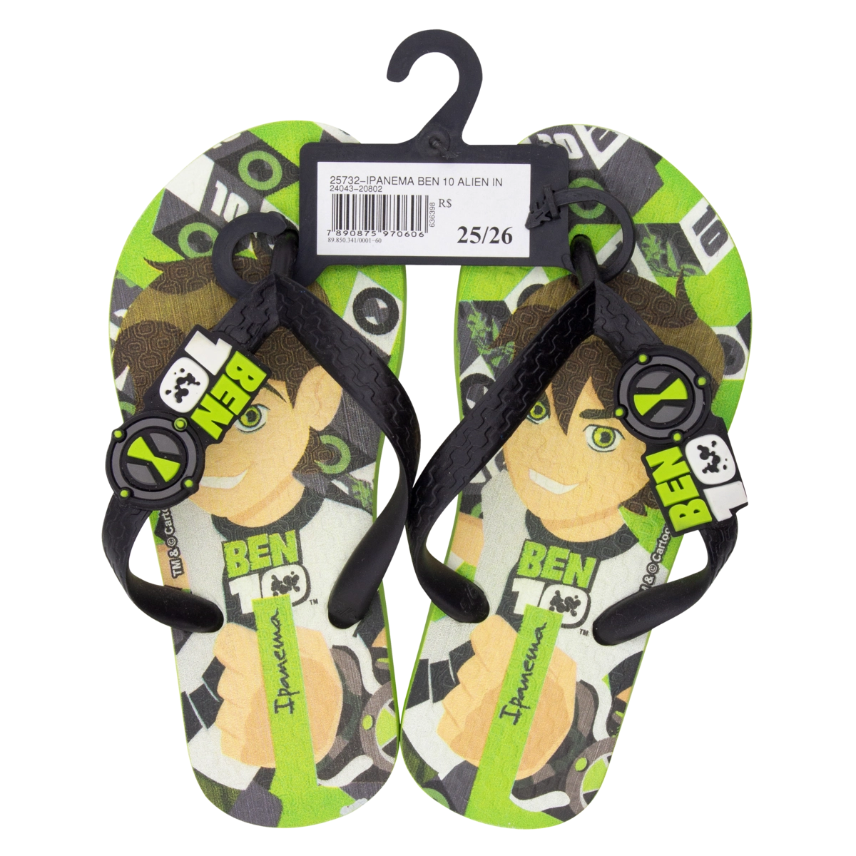 Sandália Infantil Verde E Preta Ben 10 Alien Ipanema N 25/26