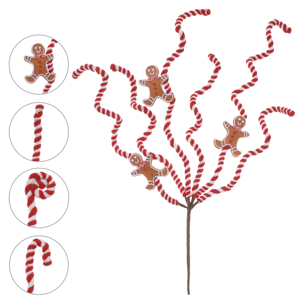 C.gingerbread Vermelho Branco 55cm Florarte Vo
