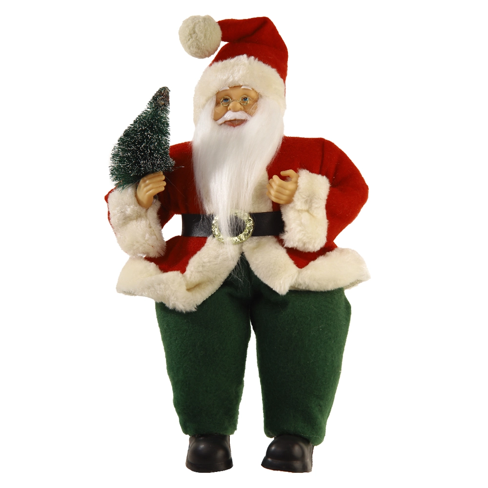Papai Noel Natal Sentado Arvore Vermelho Verde 30cm 57169001 Dea