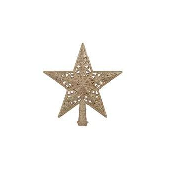 Enfeite Ponteira Estrela C/glitter 20,5x19,5cm Nud