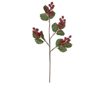 H Berry Natal Folhas 58cm Vermelho 66388001 Dea