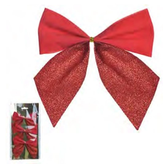 Enfeite Natal Laco Veludo C/glitter C/3 39963