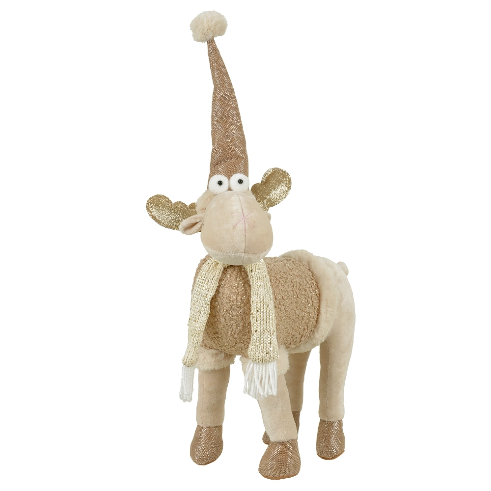 Boneco Natal Alce Pe Champagne 60.96x31.75x15.24cm 67068002 Dea