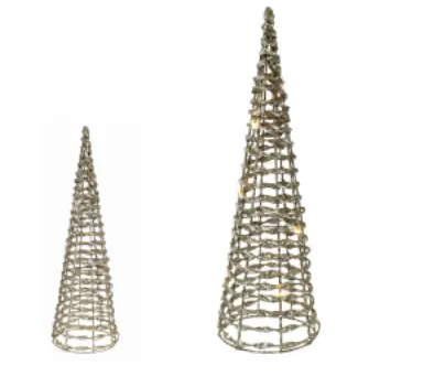 Arvore Natal Dec Cone Champanhe C/led 40cm Ref.57260001