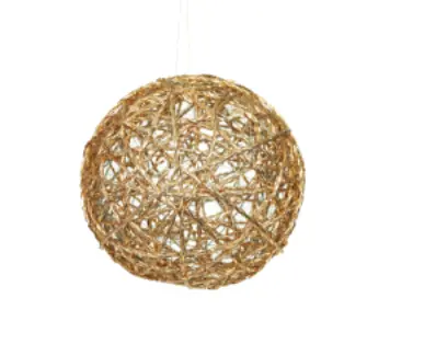 Bola Natal Aramada Dourada 20cm Ref.57312001