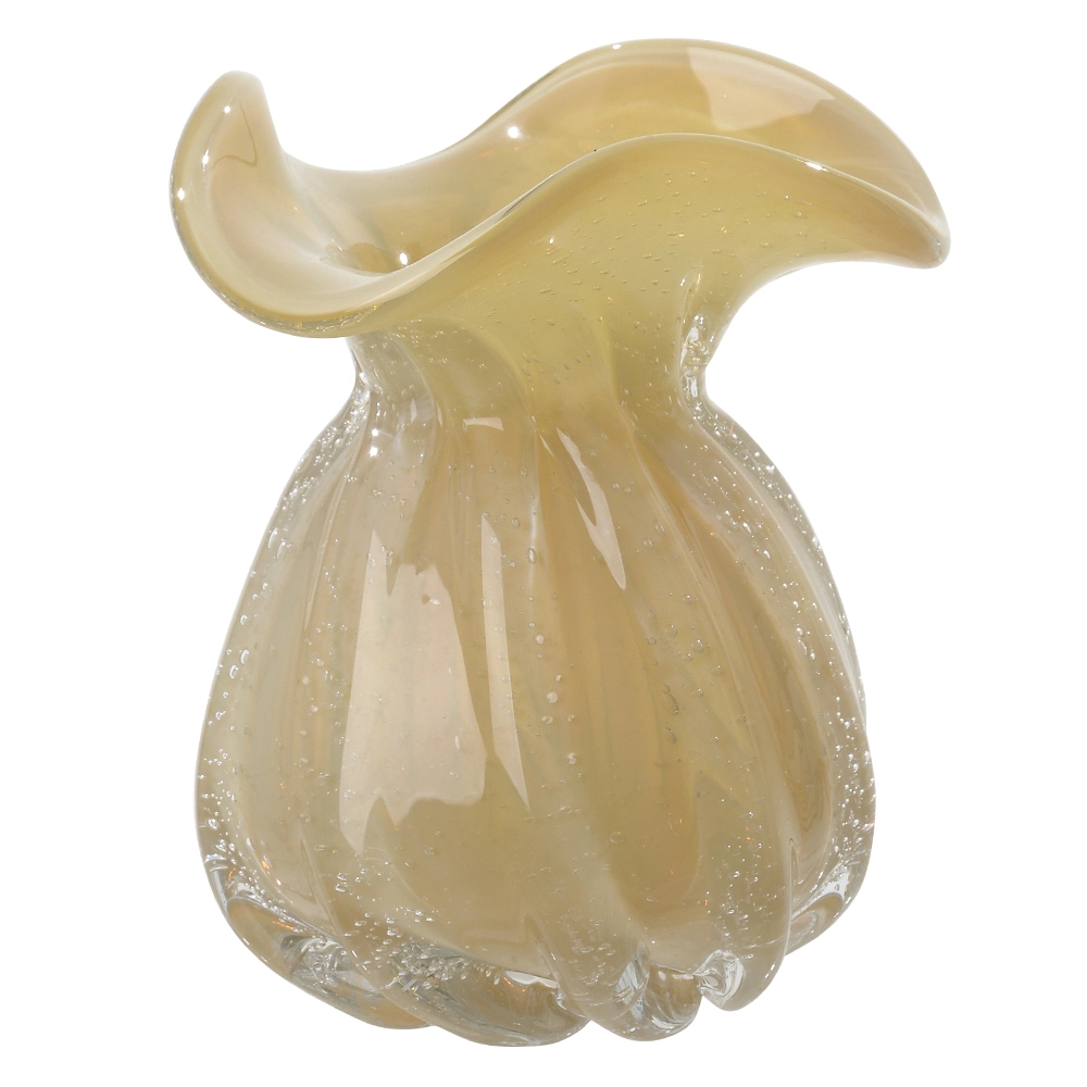Vaso Vidro Bege 18cm 69112002 Dea