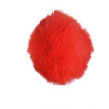 Bola Natal Dec Pelucia Vermelho 8cm Dea