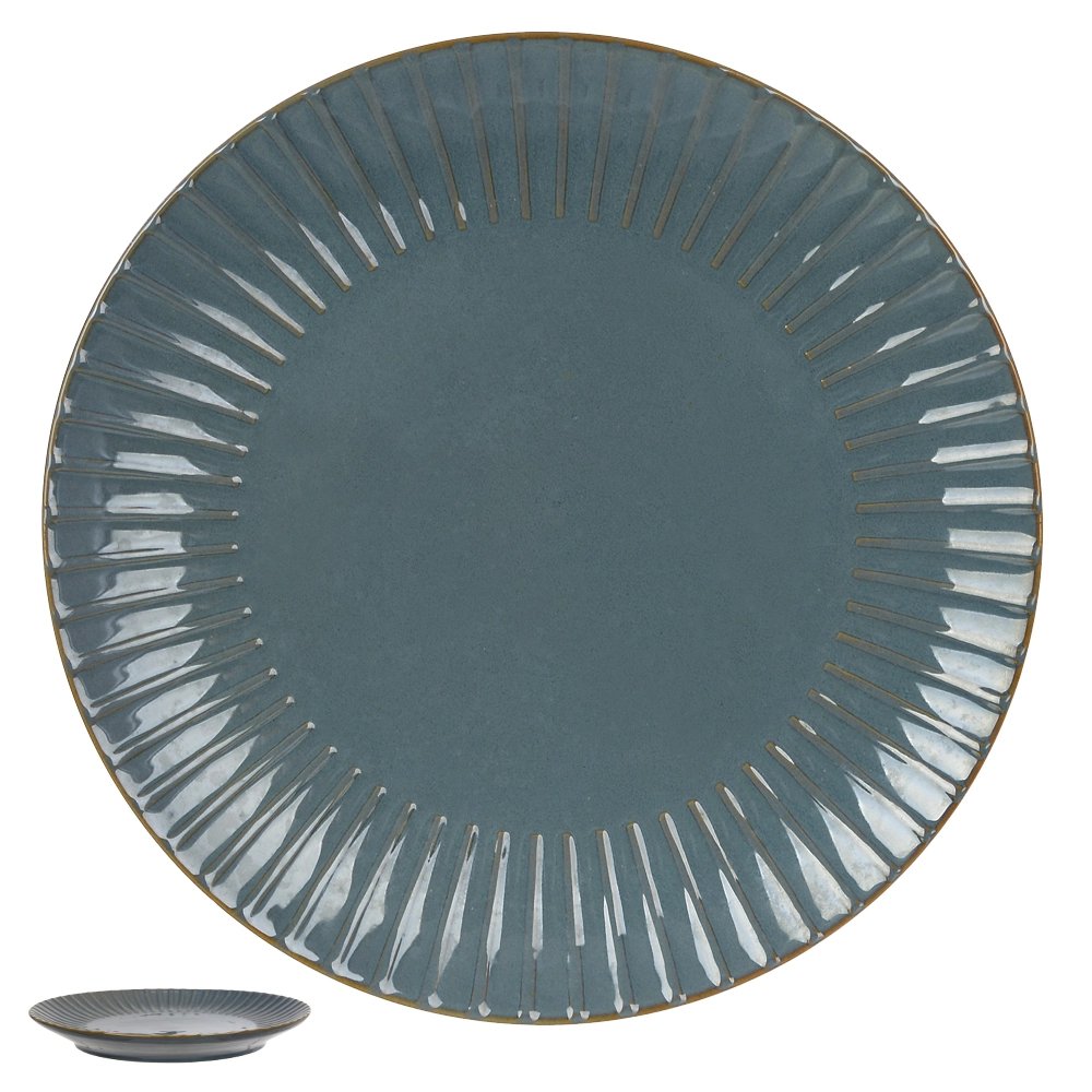 Centro Mesa Ceramica 27cm Boreal Red Azul Acinzentado 72791001 Dea