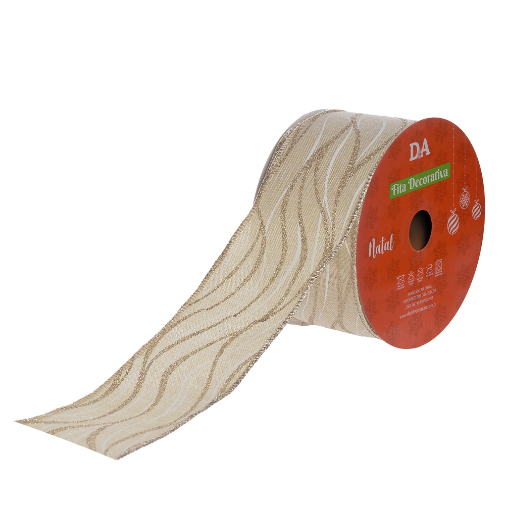 Fita Aramada Tecido Glitter Costura 6.3cmx9.14m 72809001 Dea