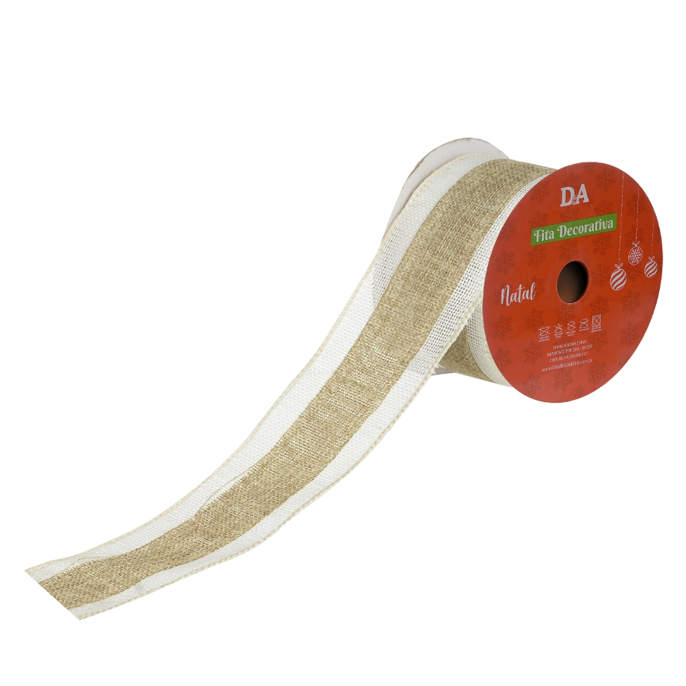 Fita Aramada Tecido Costura Bege 6.3cmx9.14m 66215005 Dea