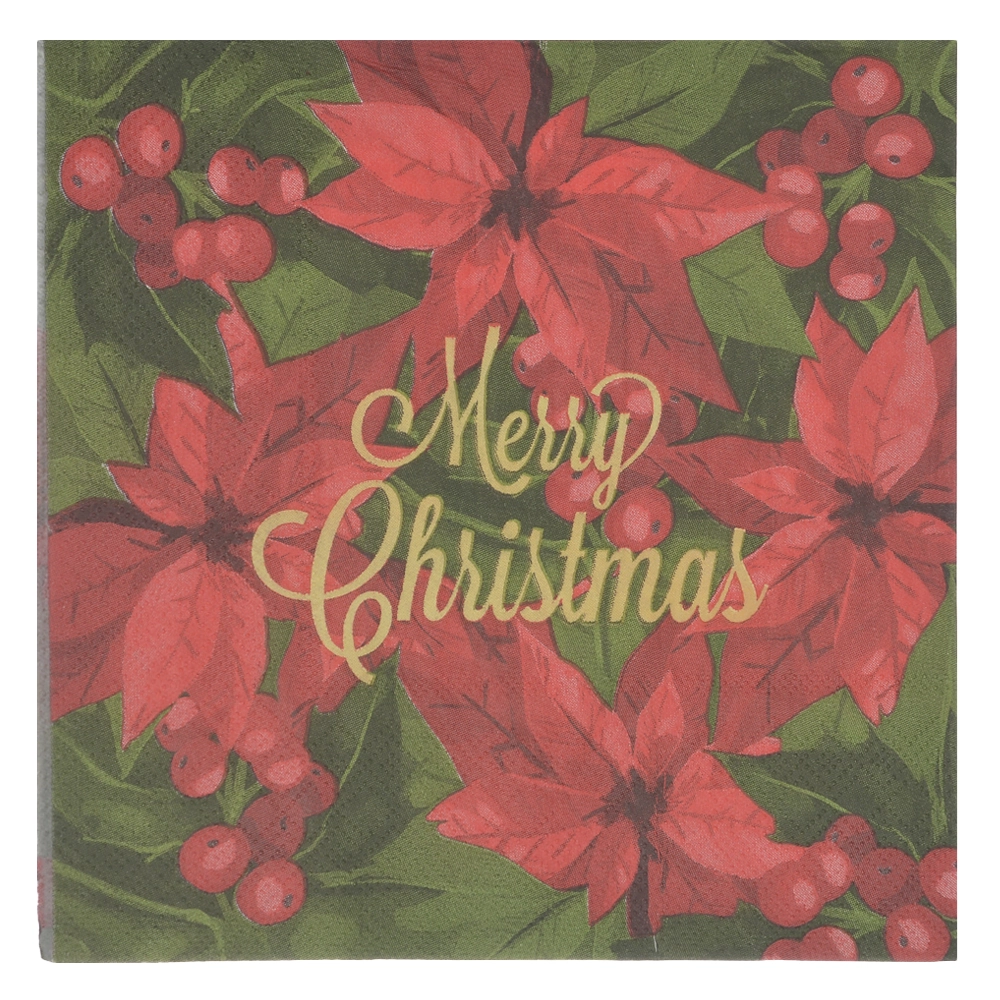 Guardanapo Papel 33x33cm Natal Vm/verde