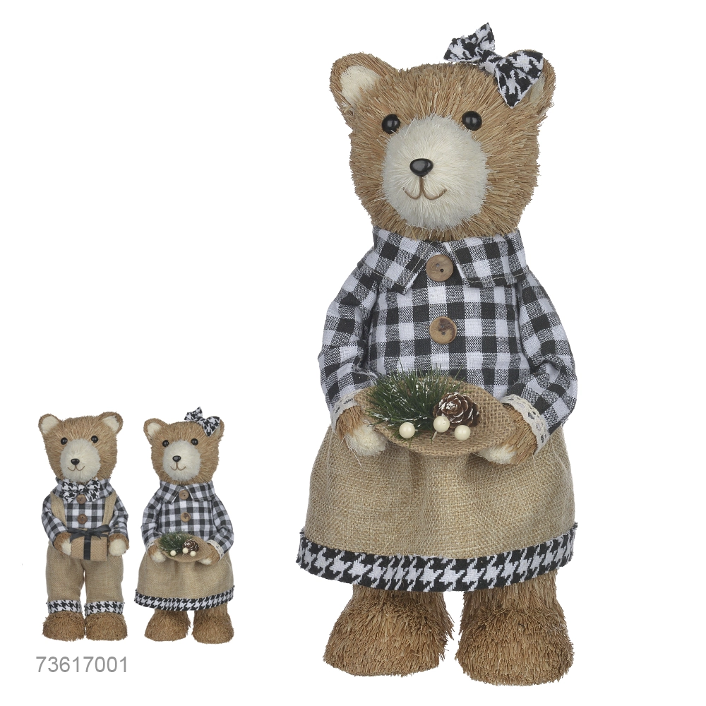 Enfeite Urso Xadrez Dea 34x15 73612001