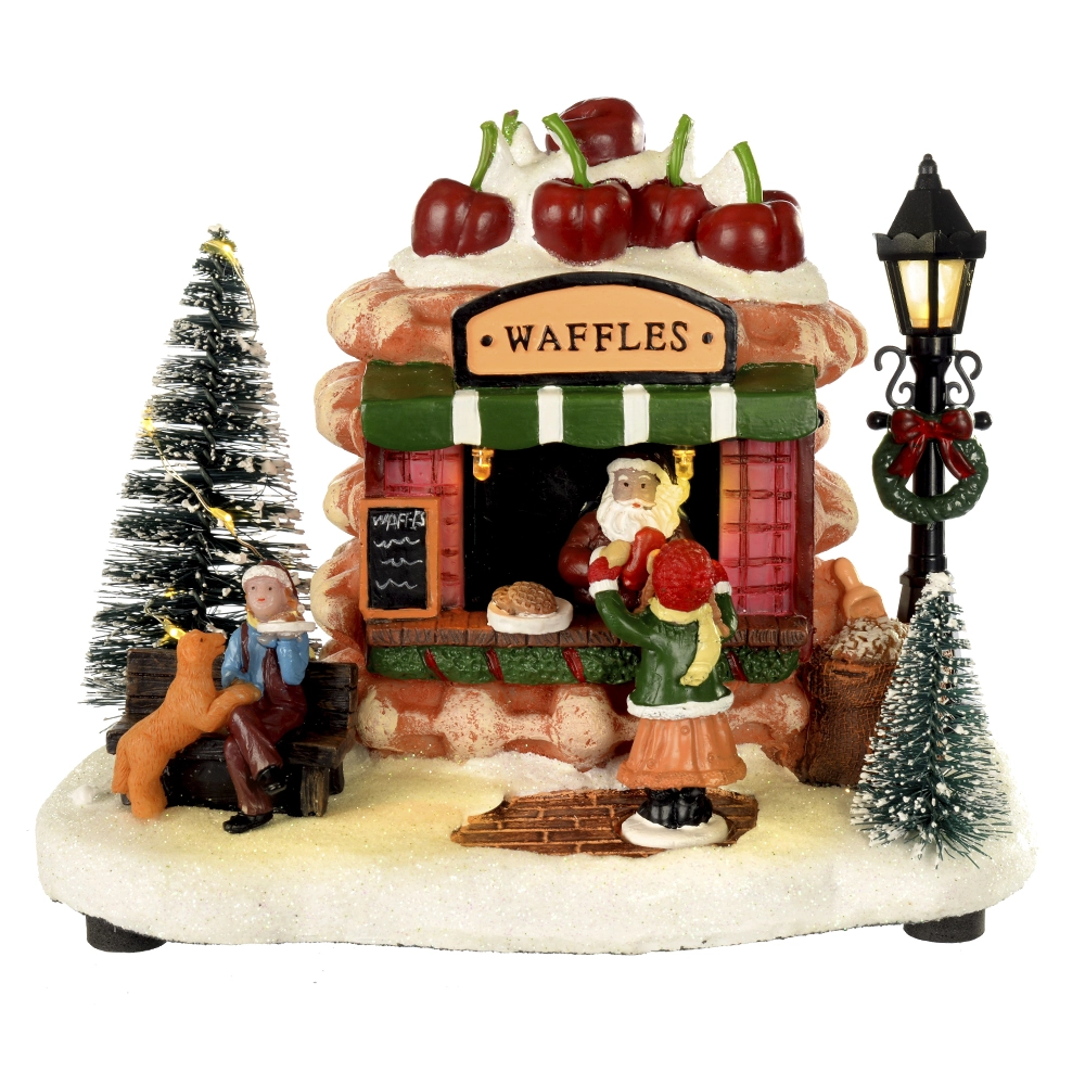 Cenario Natal Resina Loja Biscoitos Pilha Colorido 15.5cm 73734001 Dea