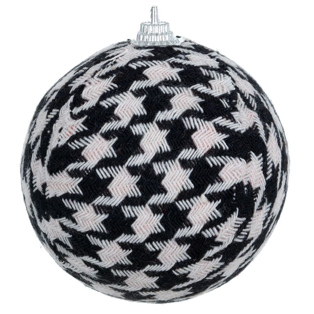 Bola Natal Preto Branco 8cm 73786001 Dea
