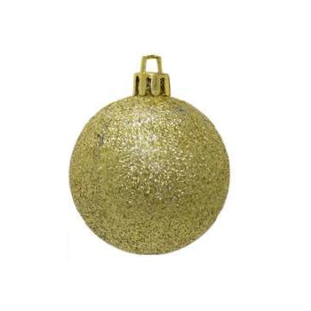 Bola Natal C/glitter Dourada 15cm Ref.73956002