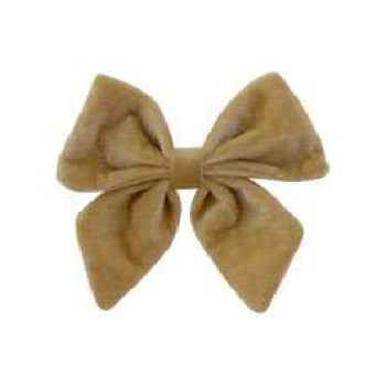 Enfeite Laco Natal Veludo C/clip Bege 12cm Dea