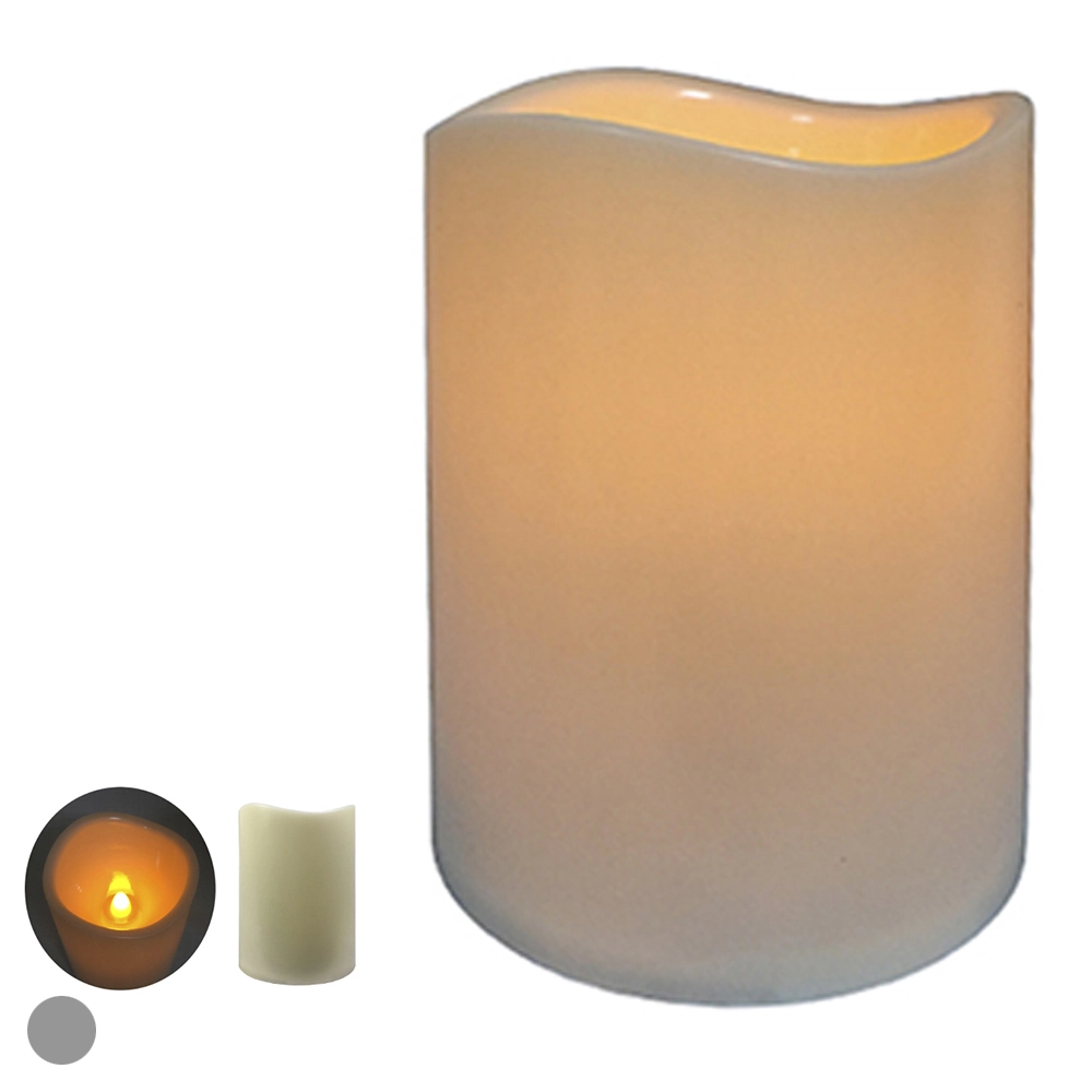 Vela Led Plt Bege 7.5x7.5cm 74056001 Dea