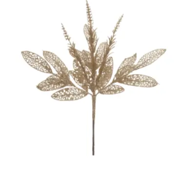 C. Folha C/glitter Champanhe 39cm Ref.74759002
