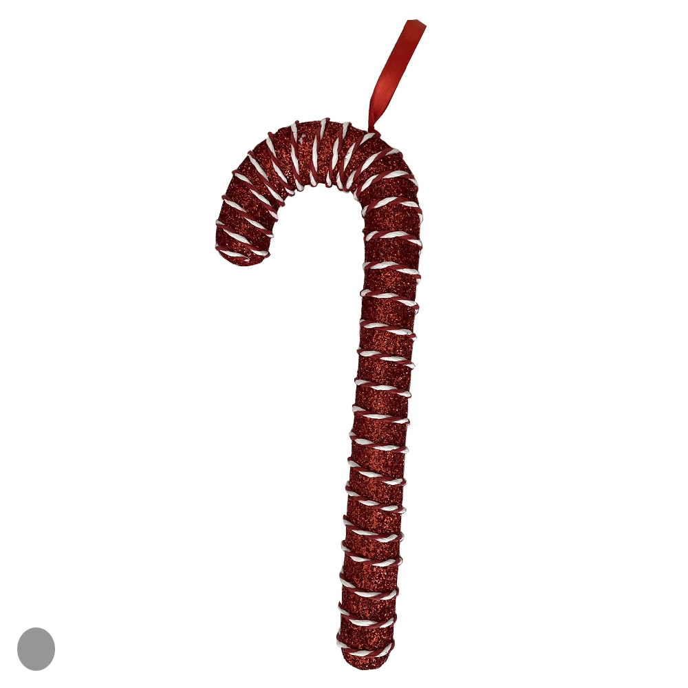 Enfeite Natal Bengala Pendurar Vermelho Branco 29cm 74972001 Dea