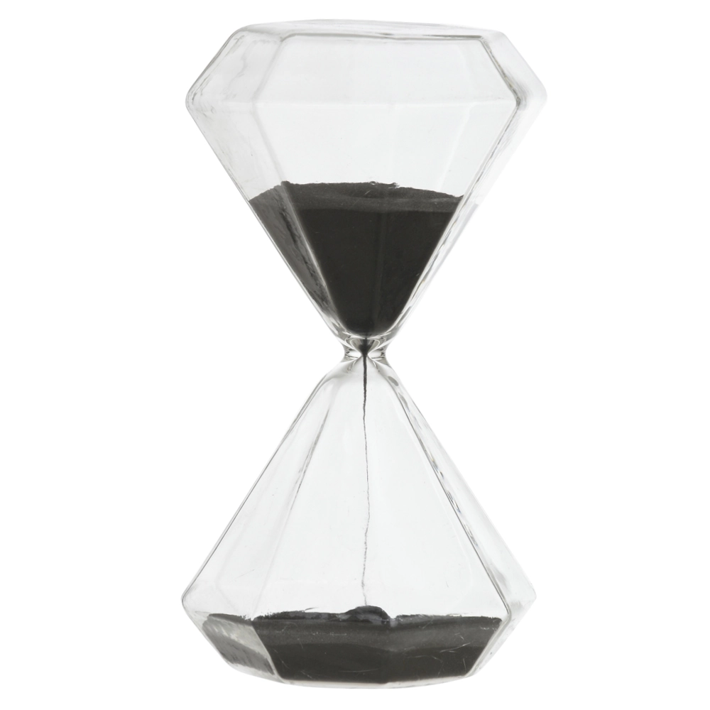 Ampulheta Vidro 30 Minutos Preto 19cm 75173001 Dea