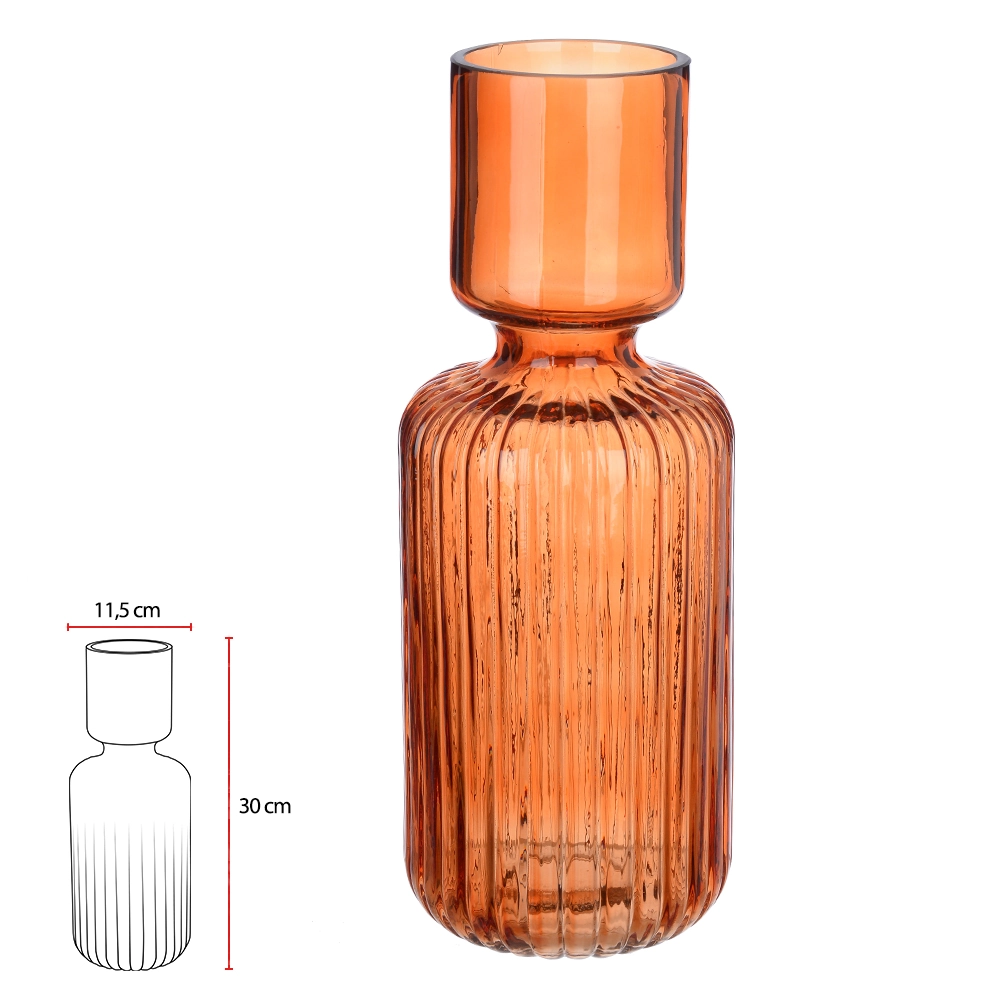 Vaso Vidro Laranja 30cm 75638001 Dea
