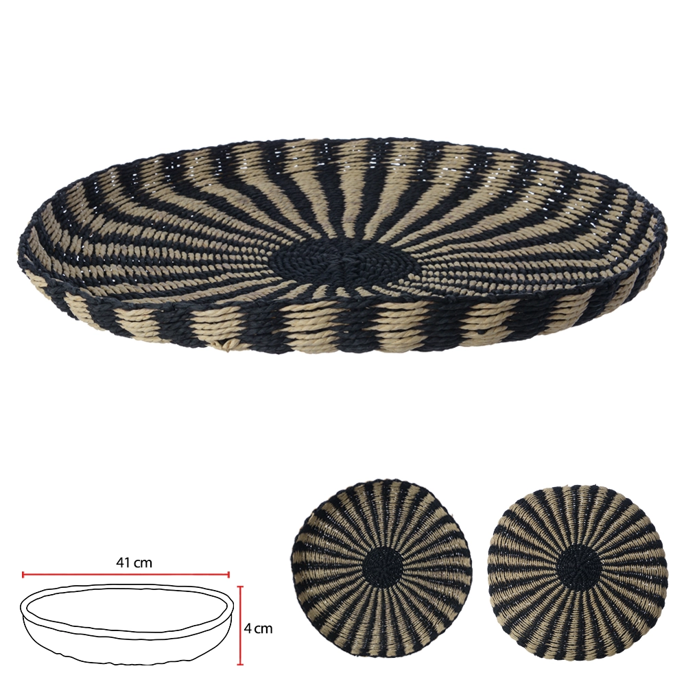 Cesta Fib.papel Bege Preto 4cm 41d 75741001 Dea