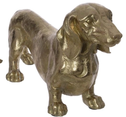 Escultura Poliresina Cachorro Dourado 20x11.5x41.5cm 75832001 Dea