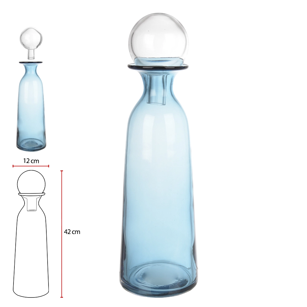 Vaso Vidro Azul 42cm 75913003 Dea