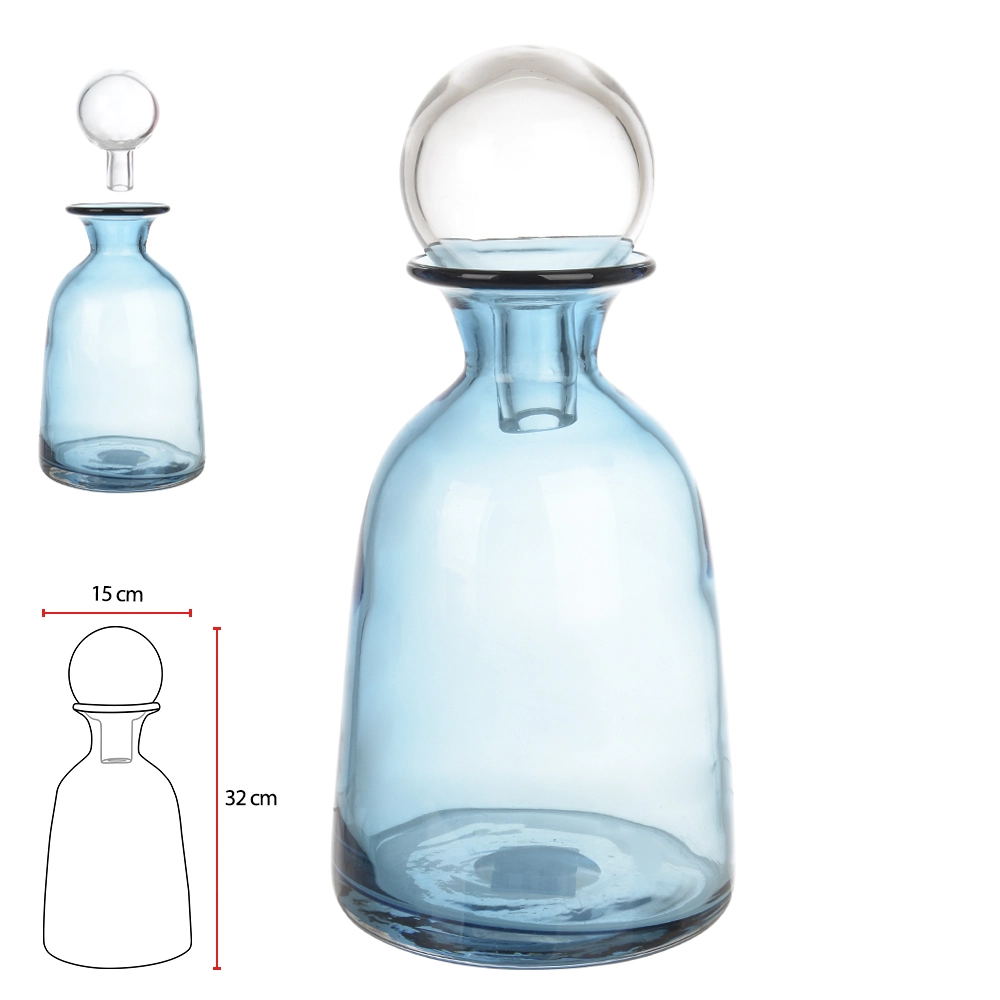 Vaso Vidro Azul 32cm 75914003 Dea