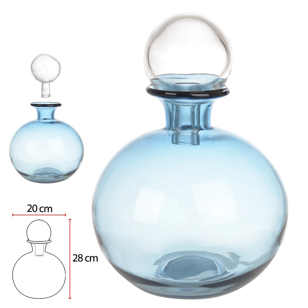 Vaso Vidro Azul 28cm 75915003 Dea