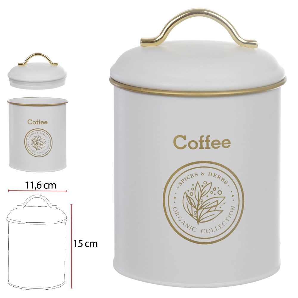 Pote Herm Aco 1090ml Coffee Organic Rd Tampa Branca Gold 75950001 Dea