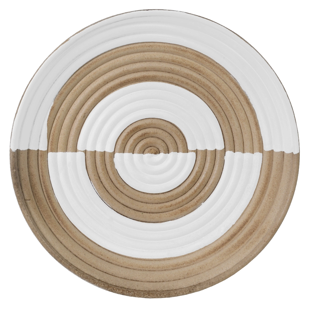 Escultura De Parede Mdf Branco Bege 4,5cm 29,5d 76091001 Dea