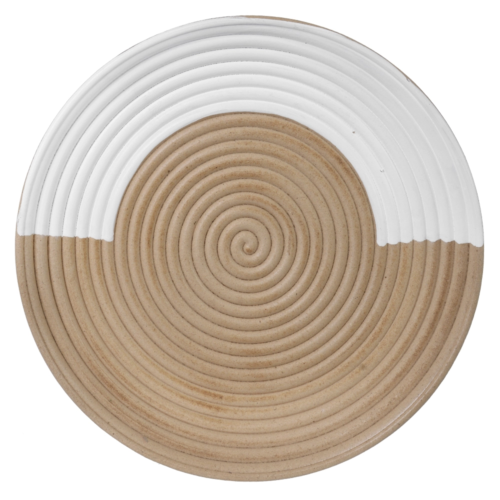 Escultura Parede Mdf Branco Bege 4.1cm 76092001 Dea