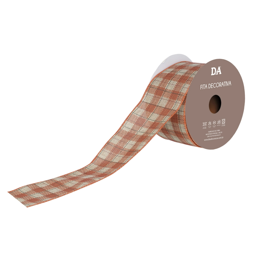Fita Aramada Tecido Costura Lr Natural 6.3cmx9.14m 76228002 Flor Arte