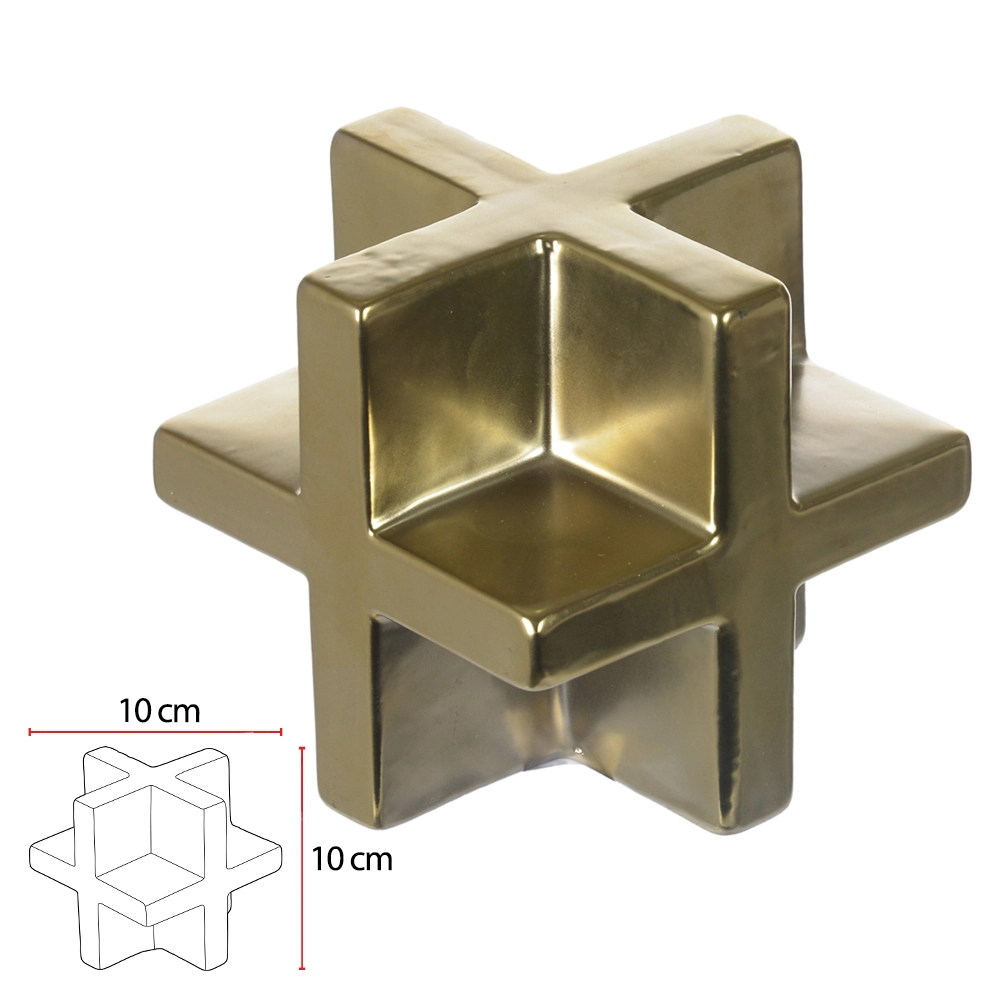 Escultura Ceramica Dourado 10cm 76266001 Dea