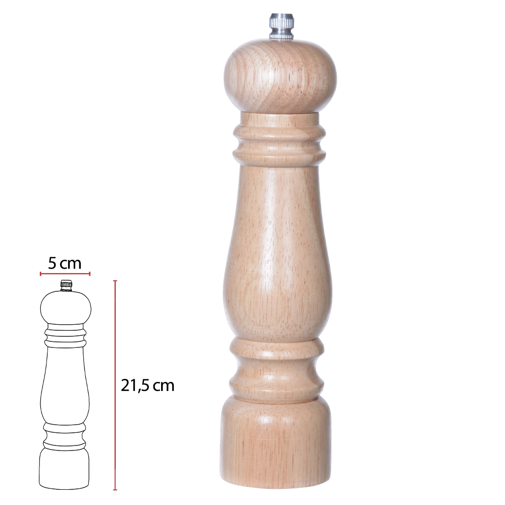 Moedor Pimenta Madeira 21.5x5x5cm Pepper Bege 76537001 Dea