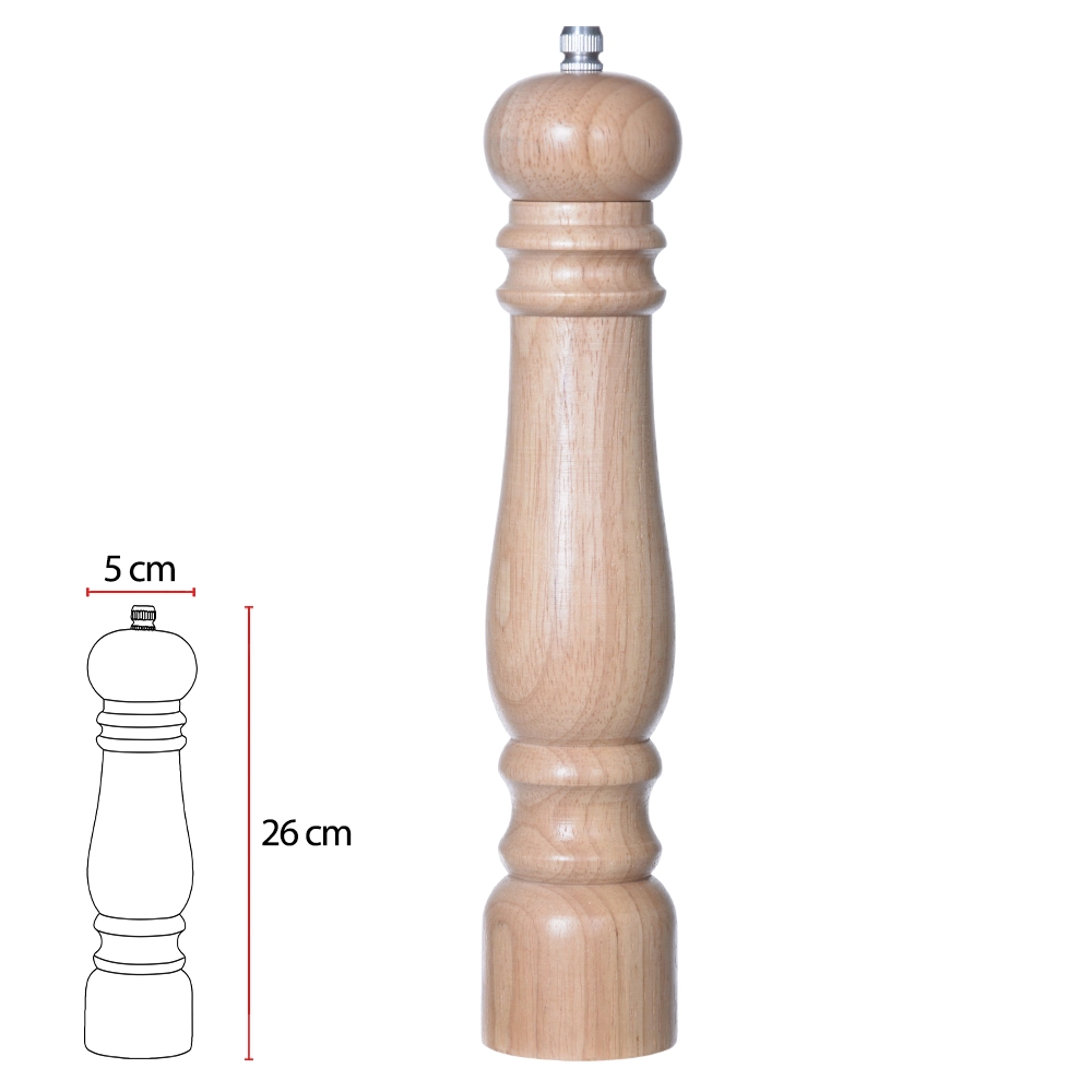 Moedor Pimenta Madeira 26x5x5cm Pepper Bege 76538001 Dea