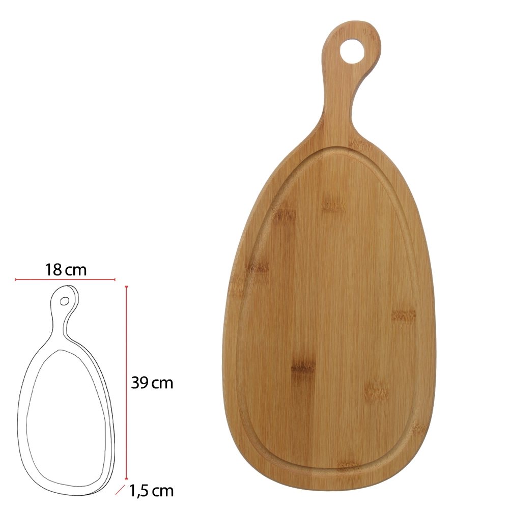Tabua Corte Bambu Oval Cabo Bege 39x18x1.5cm 76612001 Dea