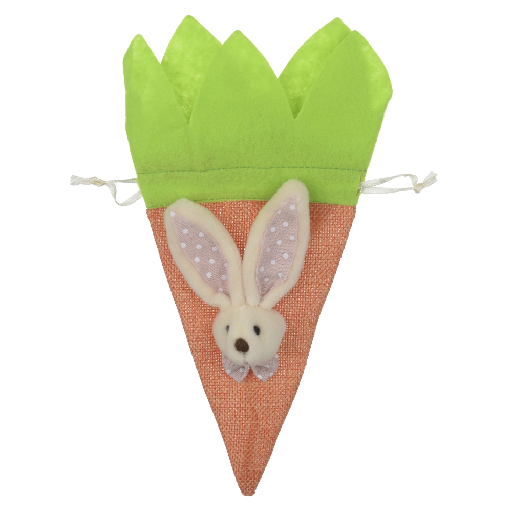 Embalagem Cenoura Coelho Pascoa Laranja Rosa 24cm 76822001 Dea