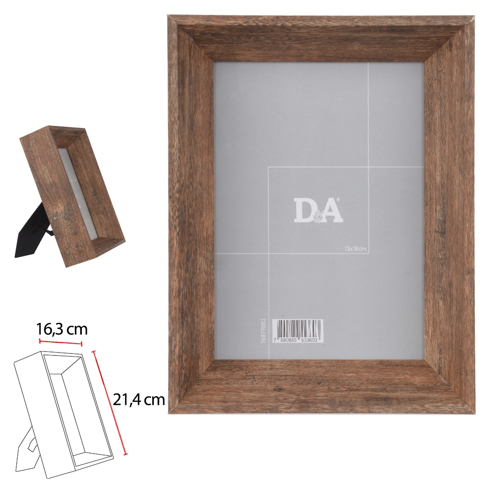 Porta Retrato Mdf Marrom 13x18cm 76879003 Dea
